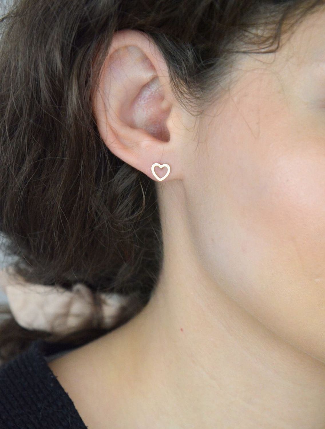 Kolczyki złote serca puste w środku pr 333, KL 6284 333.jpg